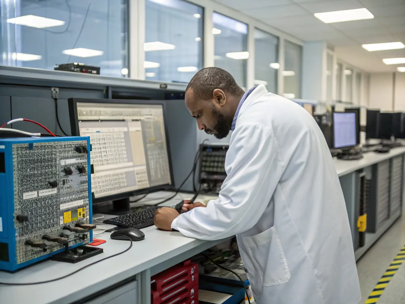 A visually compelling image depicting data recovery processes, emphasizing security and reliability, to illustrate TCServices' DRP solutions for IT.